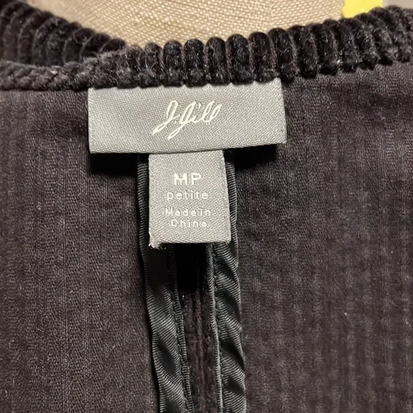 J Jill long sleeve corduroy blazer dark plum - Picture 6 of 7